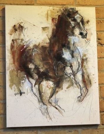 a painting of a horse 