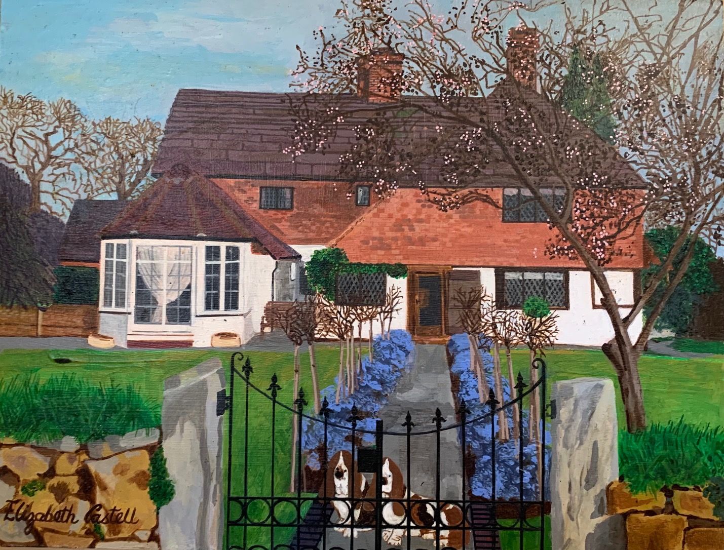 a painting of a house by elizabeth castell