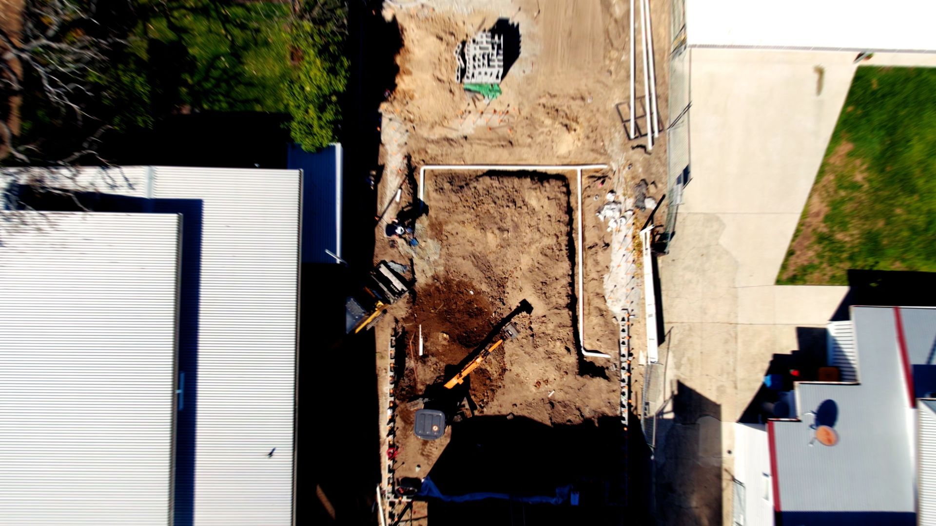 Aerial View of a Construction Site — Beards Roofing and Plumbing in Redcliffe, QLD