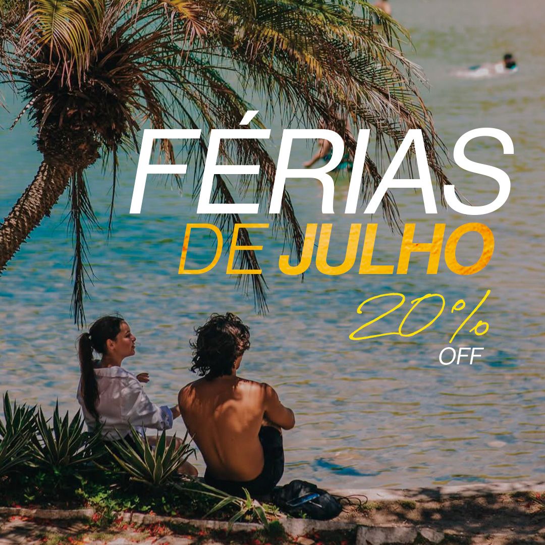 Promoção para as férias de julho: Casal à beira-mar, palmeira, 