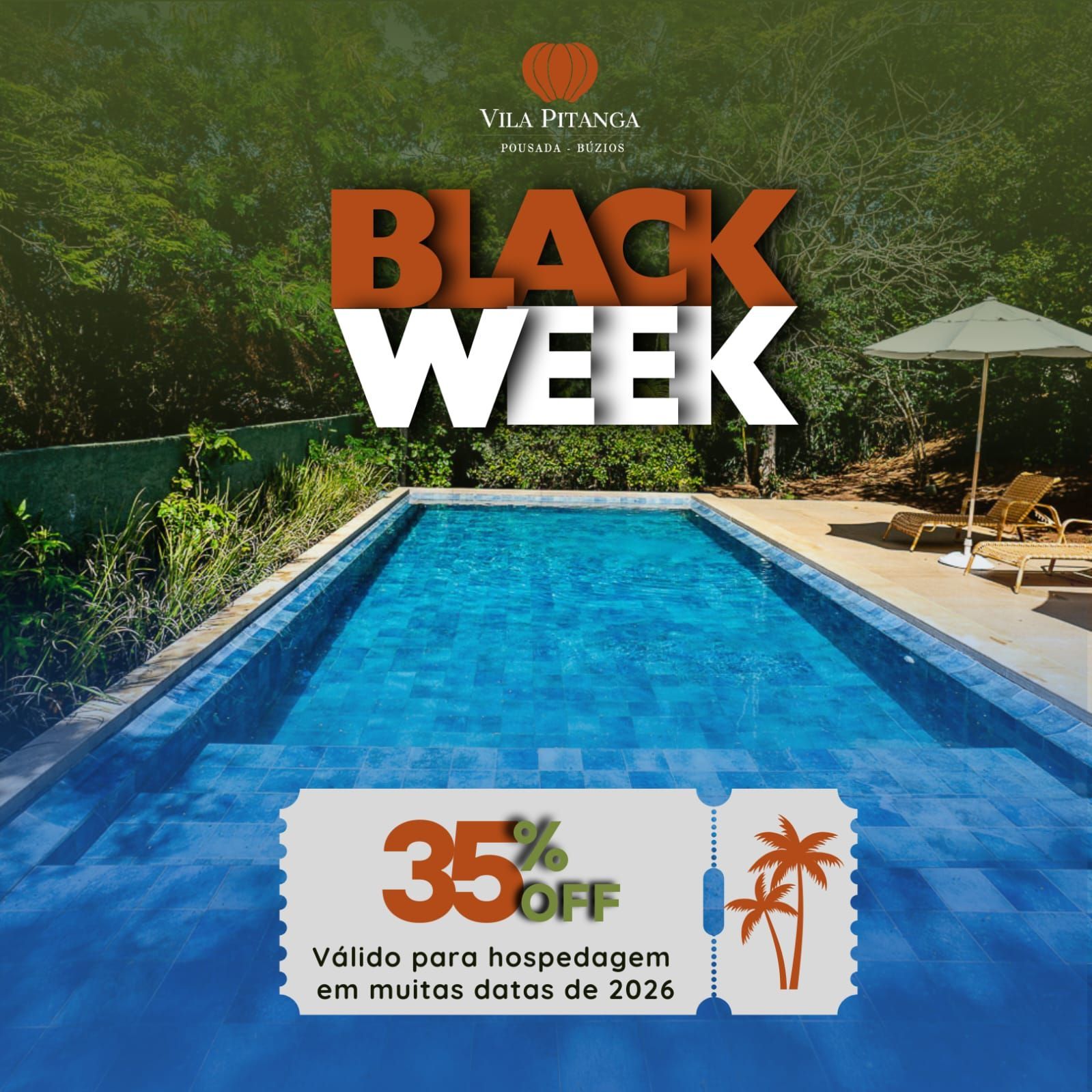 Aproveite a Black Week das pousadas Vila Pitanga e Maria Maria