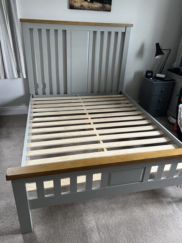 Grey Double Bed