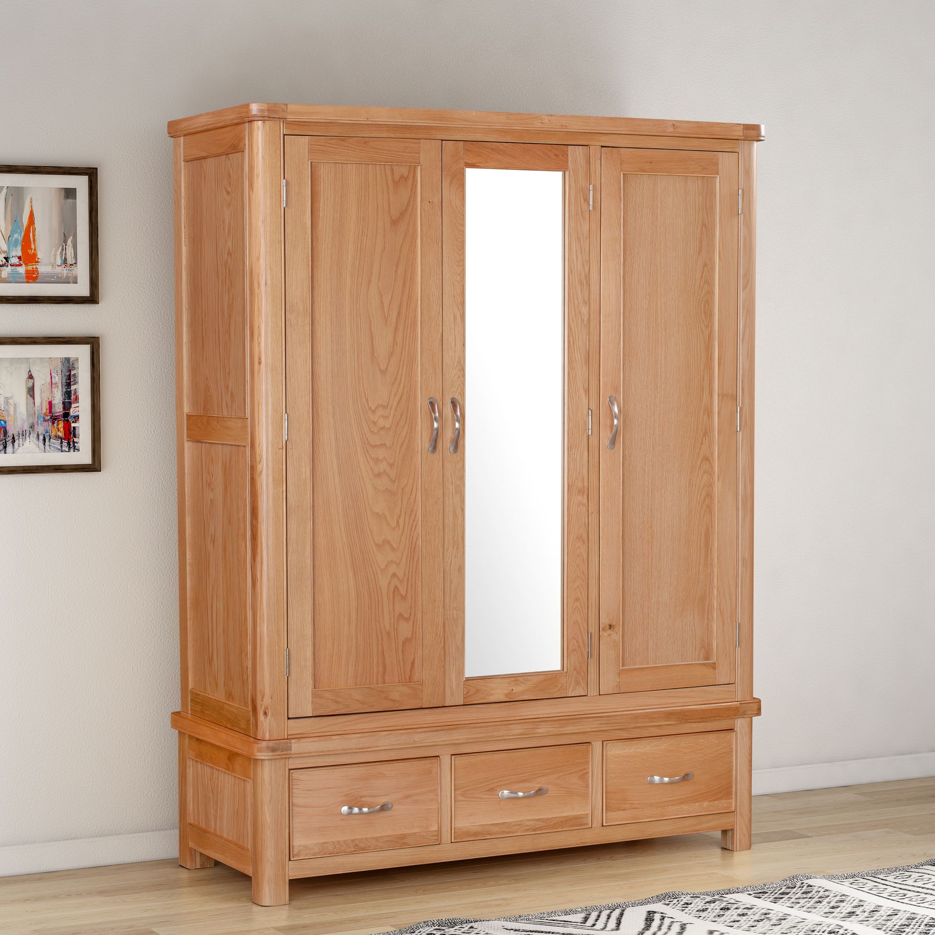 Chatsworth Oak Triple Wardrobe