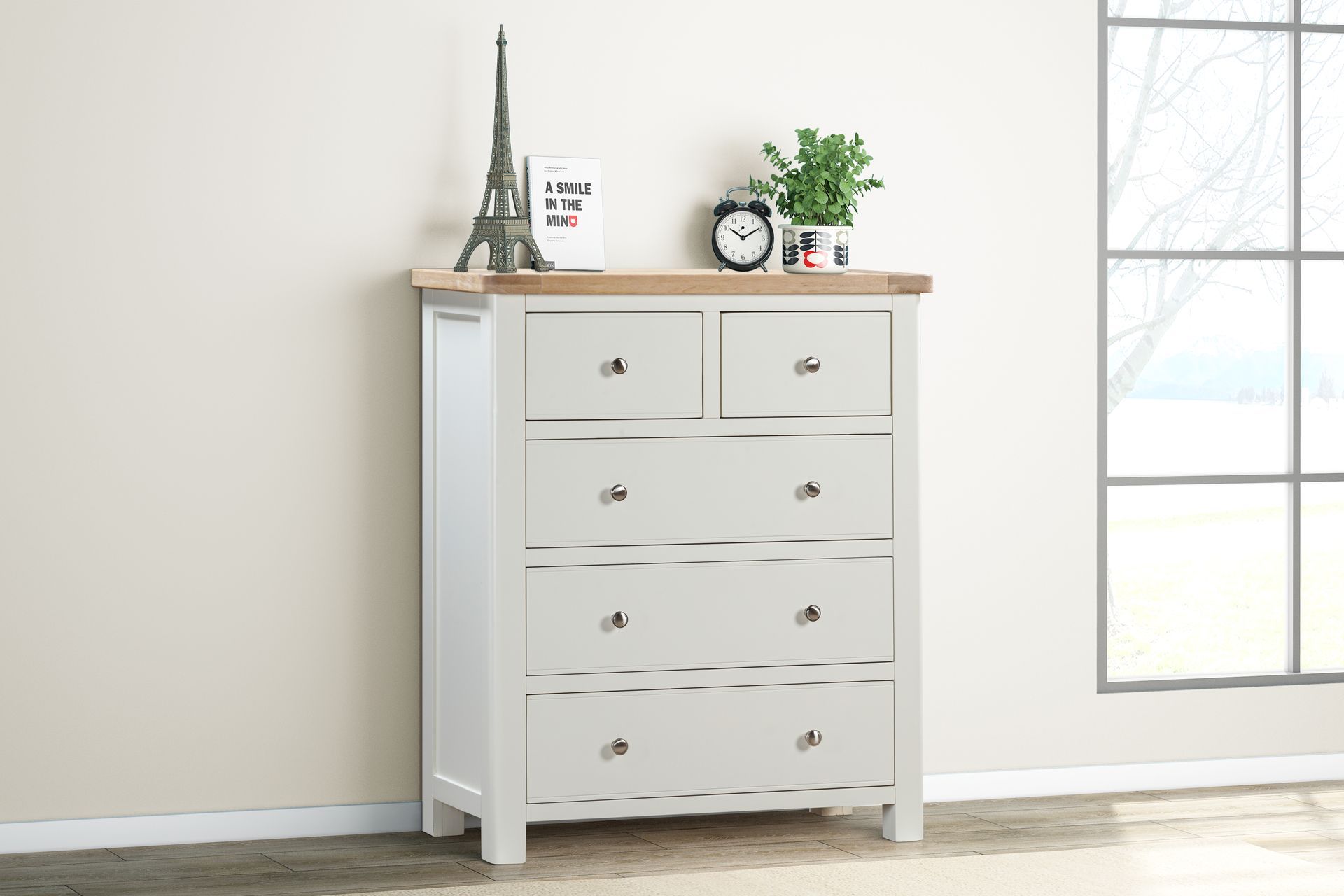 Foxington Painted 2 over 3 Chest of Drawers