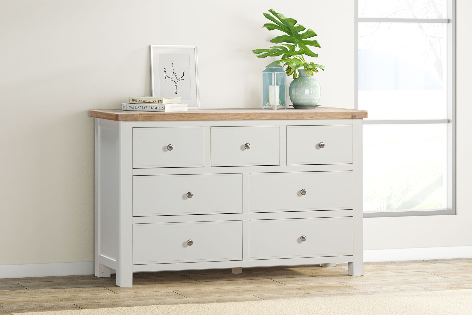 Foxington Painted 7 Drawer Wide Chest