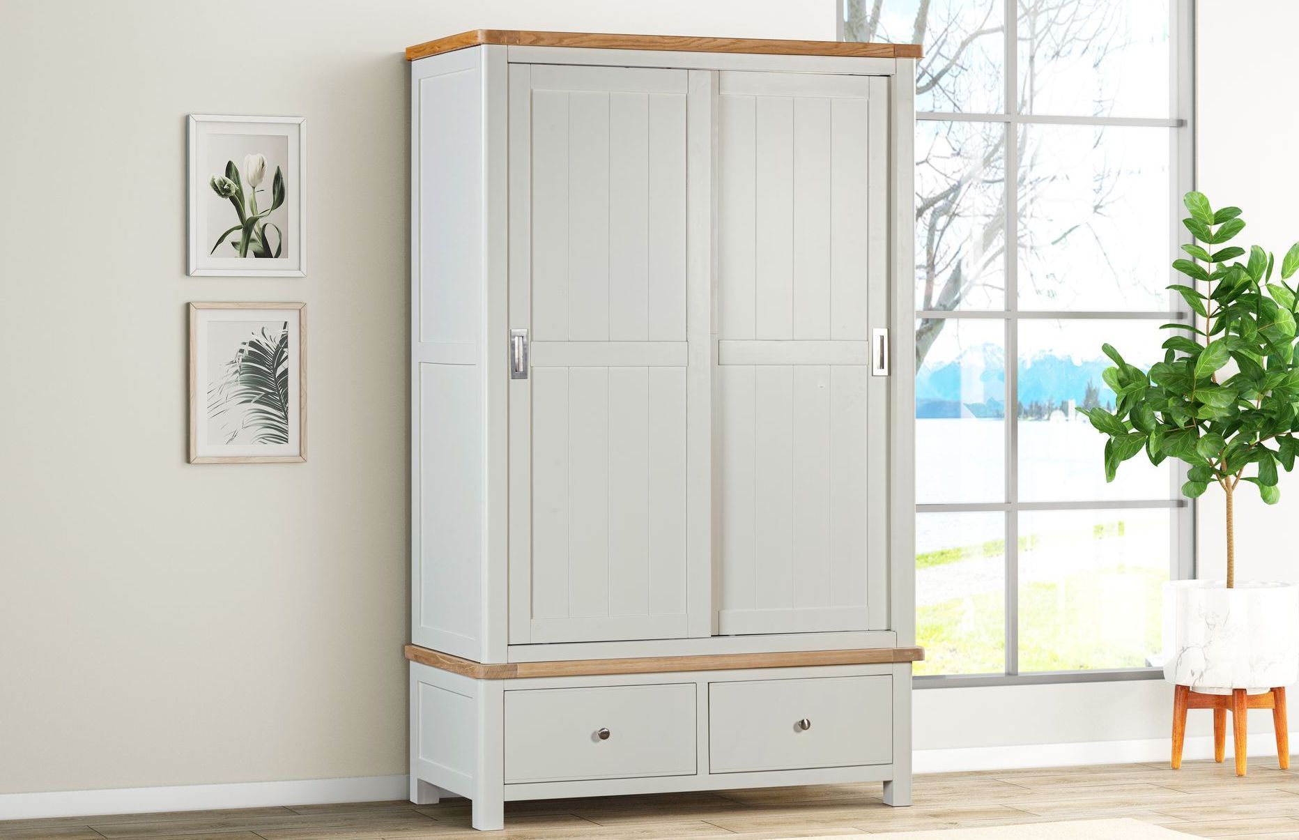 Foxington Painted Sliding Door Wardrobe