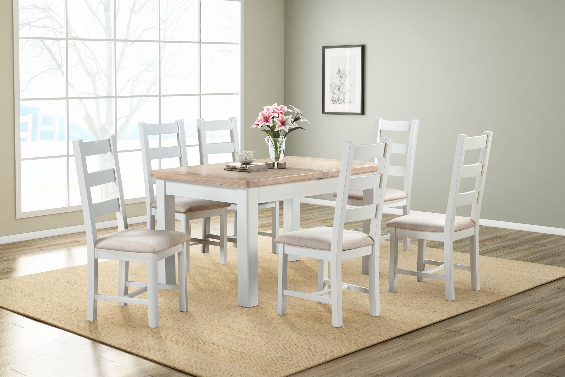 Foxington Painted 1.4m Extending Dining Table