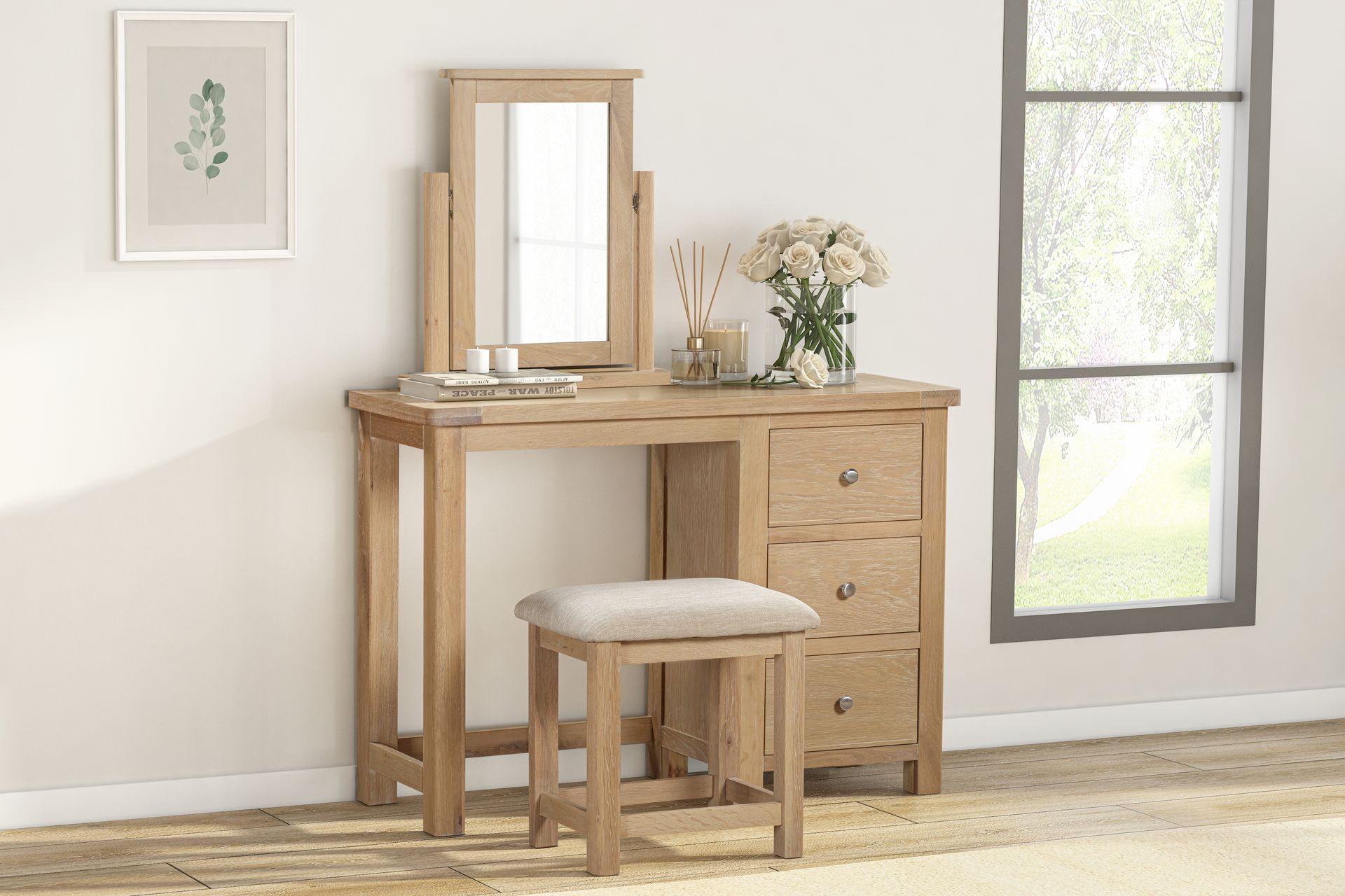 Foxington Oak Dressing Table Set