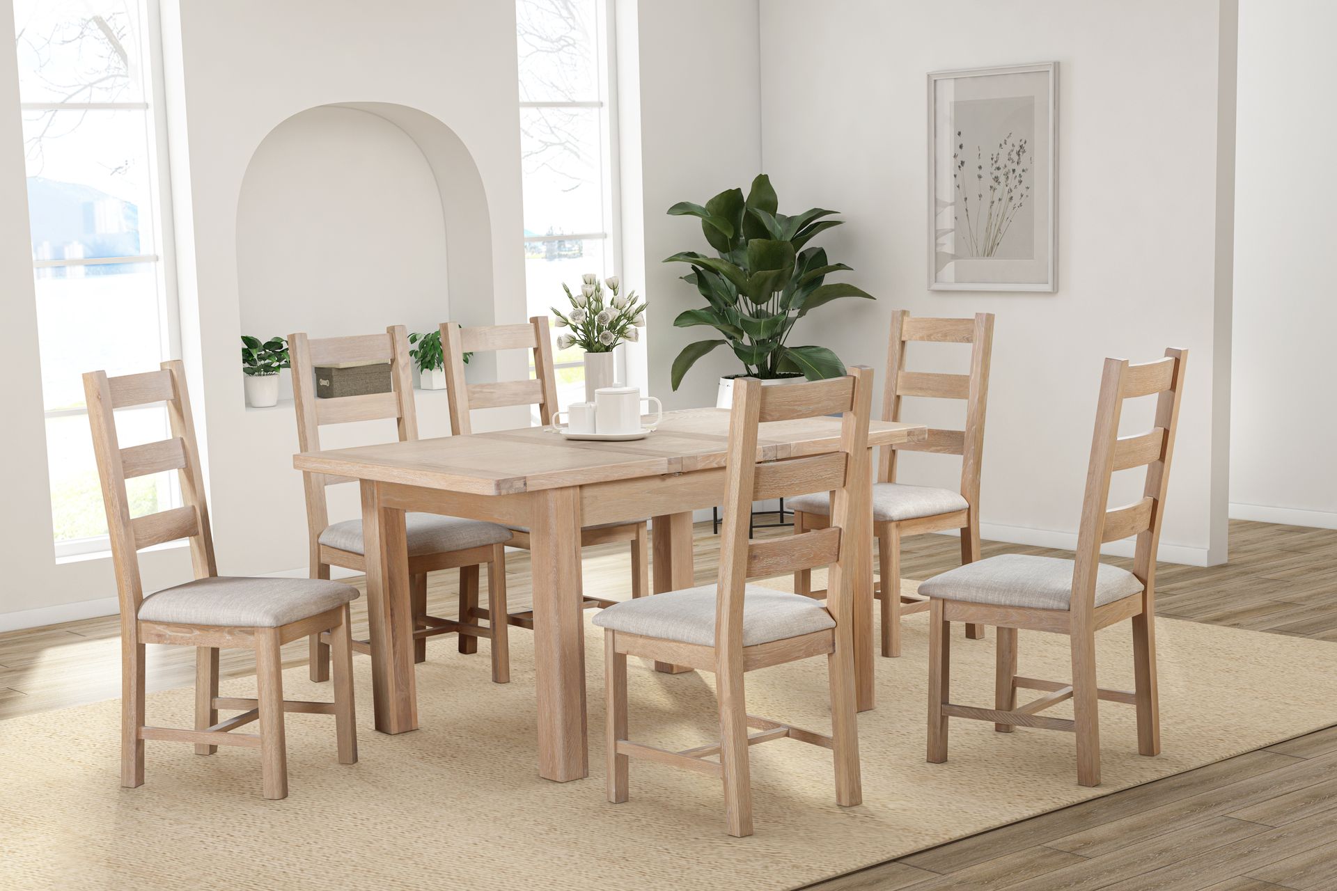 Foxington Oak 1.2m Extending Dining Table