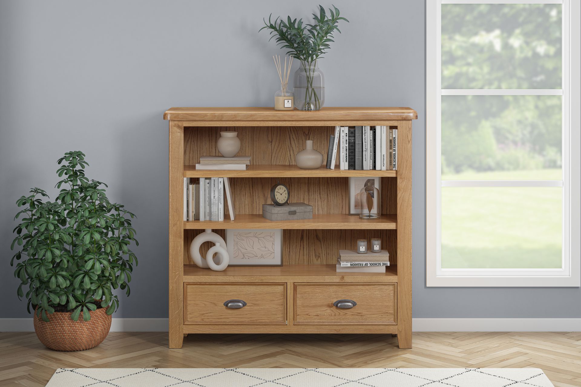 Kingsbury Oak Small Bookcase