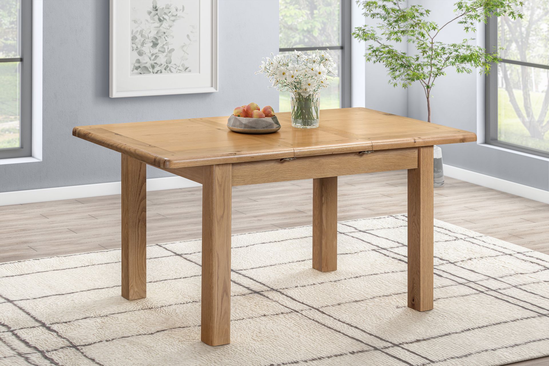 Kingsbury Oak 1.2m Extending Dining Table