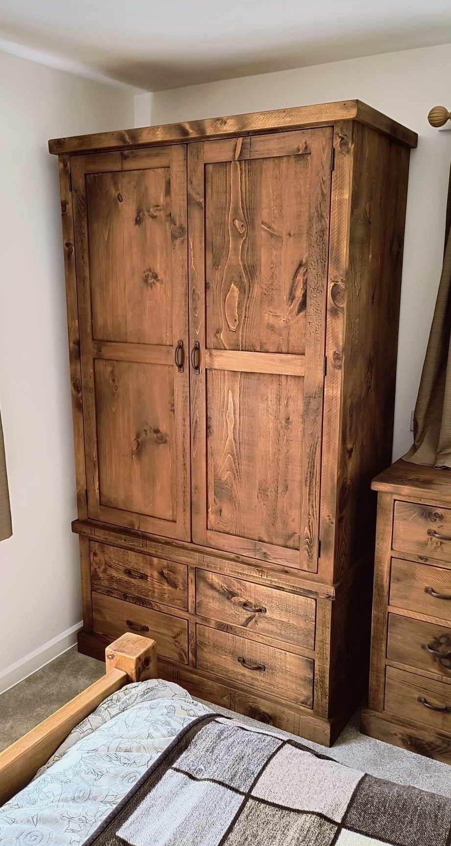 Dorset Oak 2 Door 2 Drawer Double Wardrobe