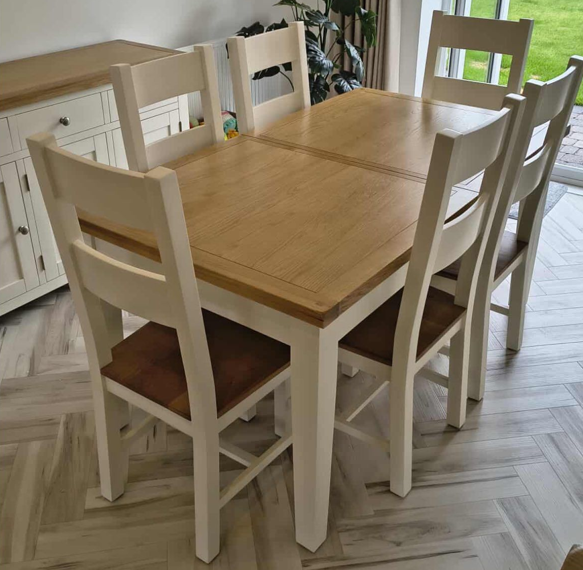 Malvern White 1.6m Extending Dining Table