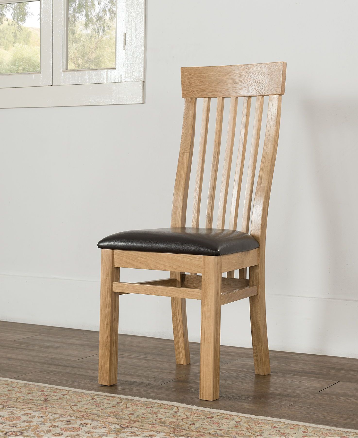 Valencia Oak Dining Chair with PU Seat