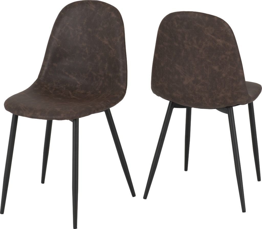 Athens Brown Faux Leather Chair