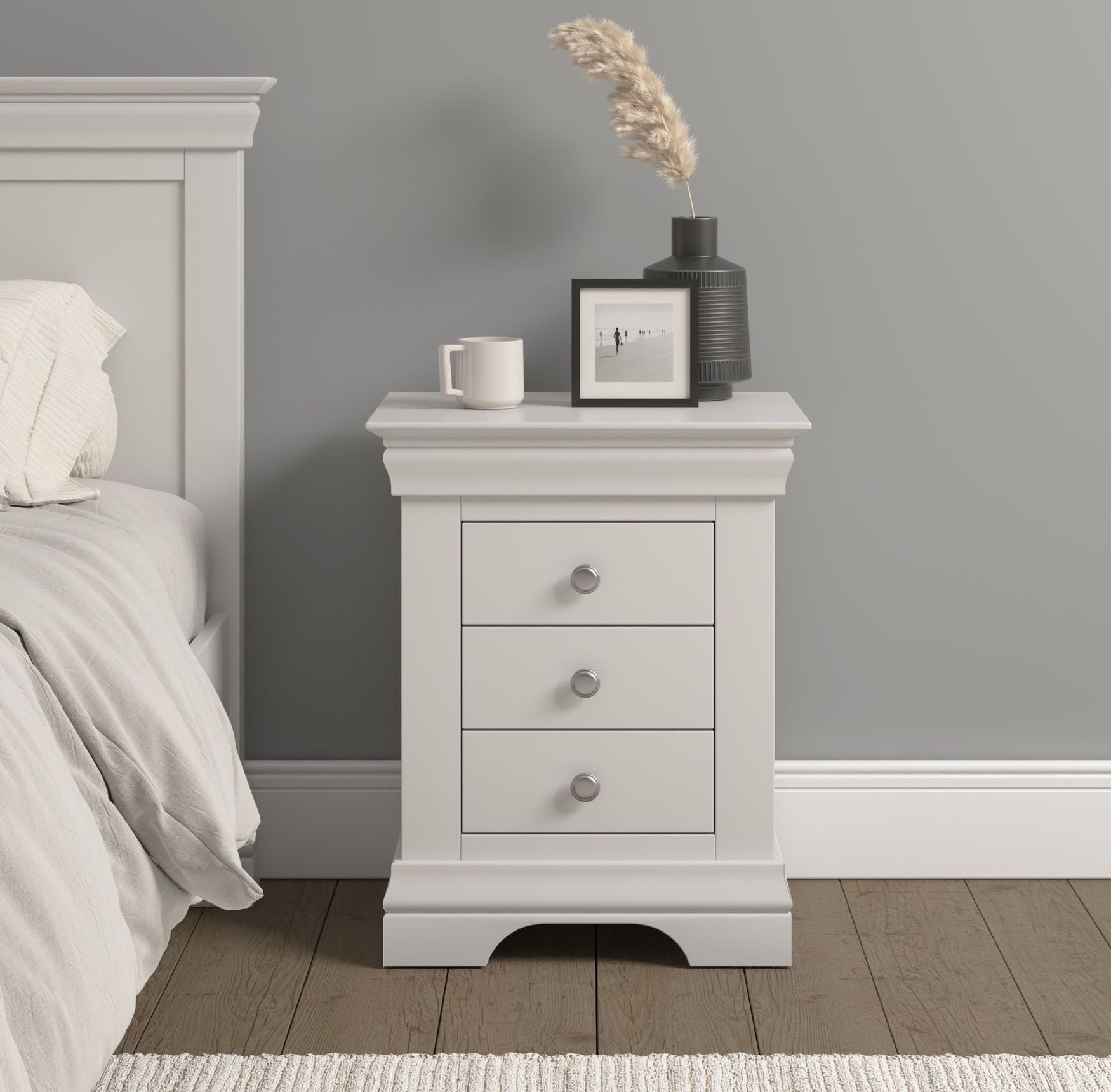 Bordeaux Ivory Bedside