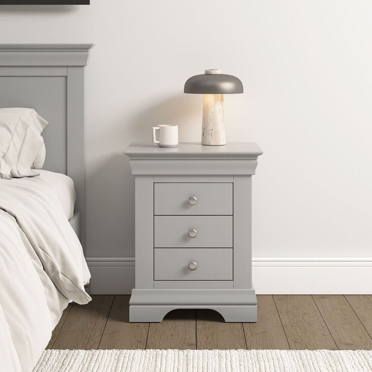 Bordeaux Grey Bedside