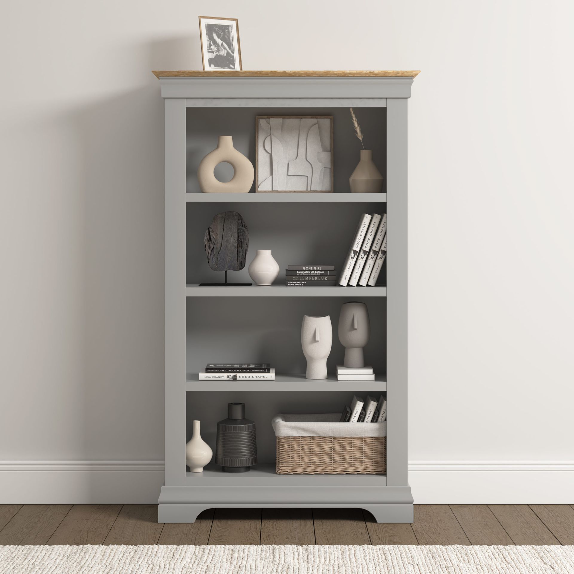 Bordeaux Grey Bookcase