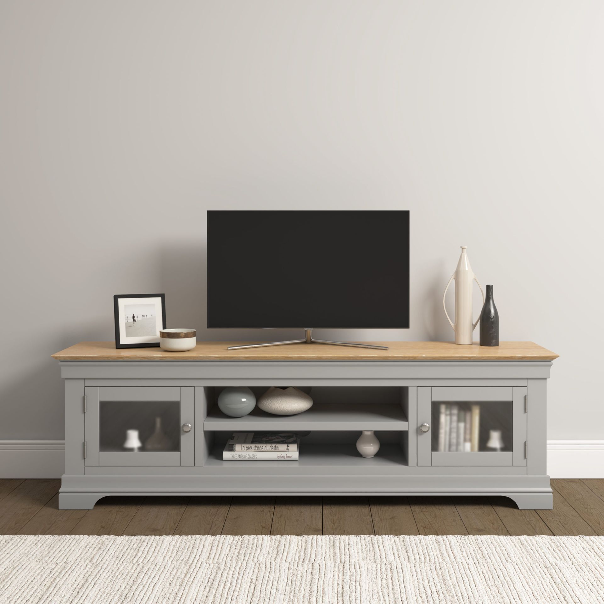 Bordeaux Grey Large TV Unit