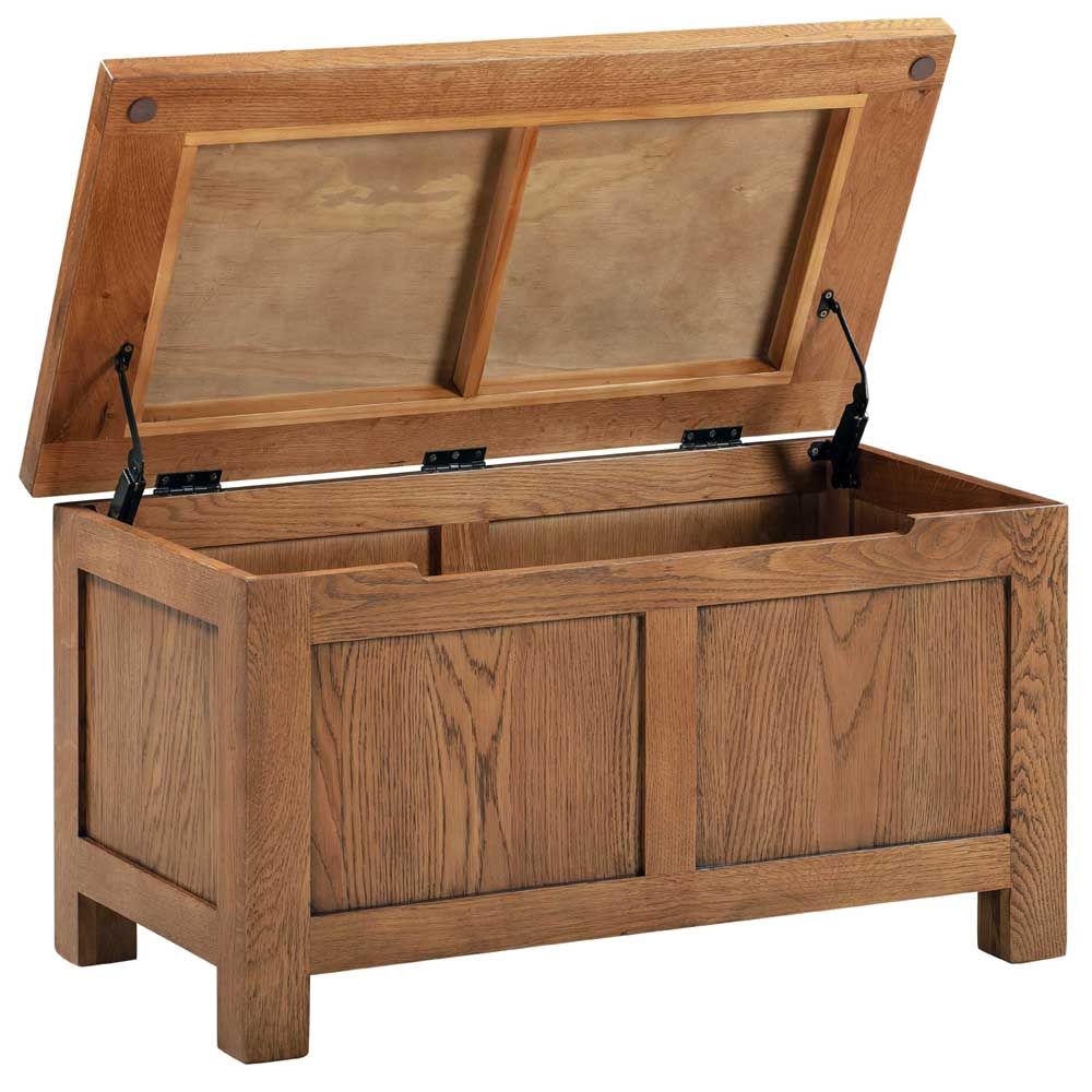 Dorchester Rustic Oak Blanket Box