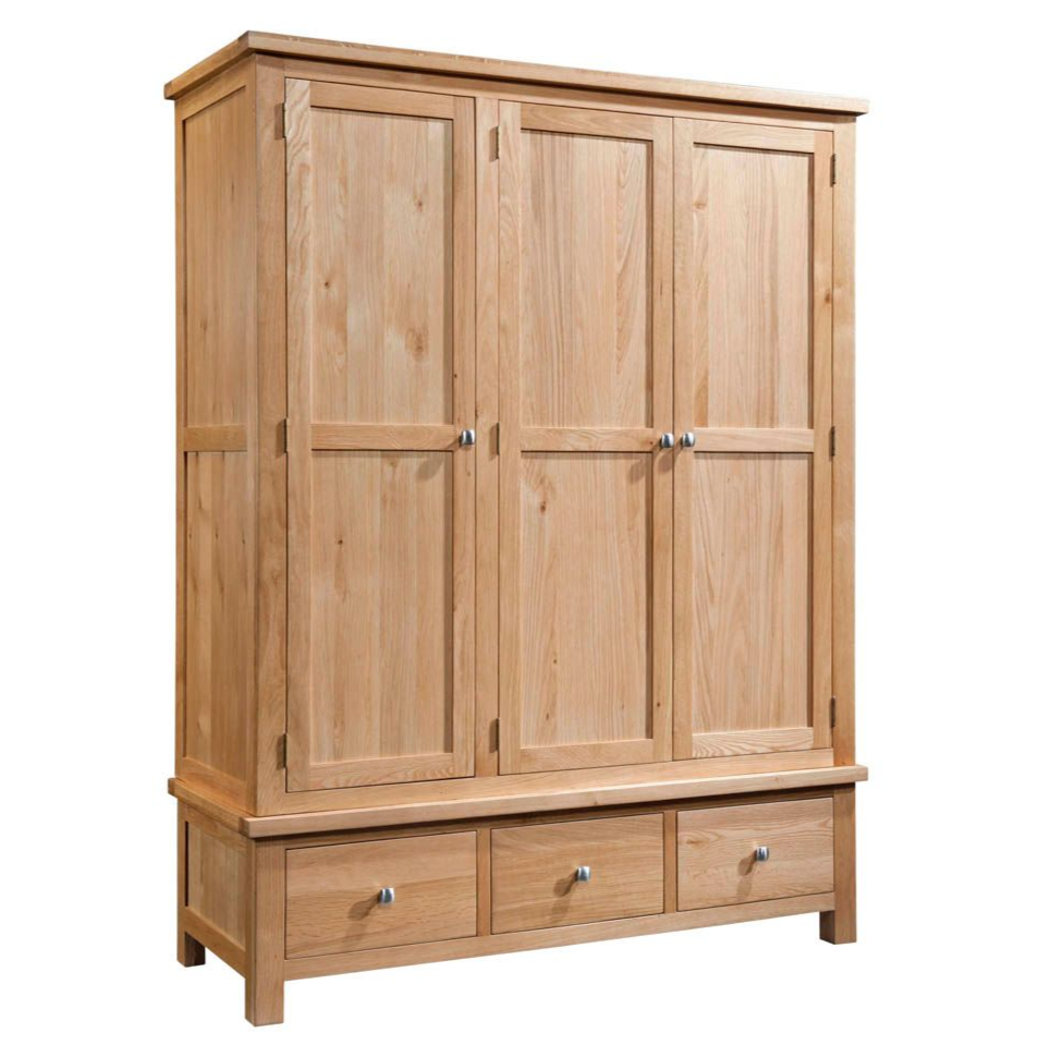 Dorchester Oak Triple Wardrobe