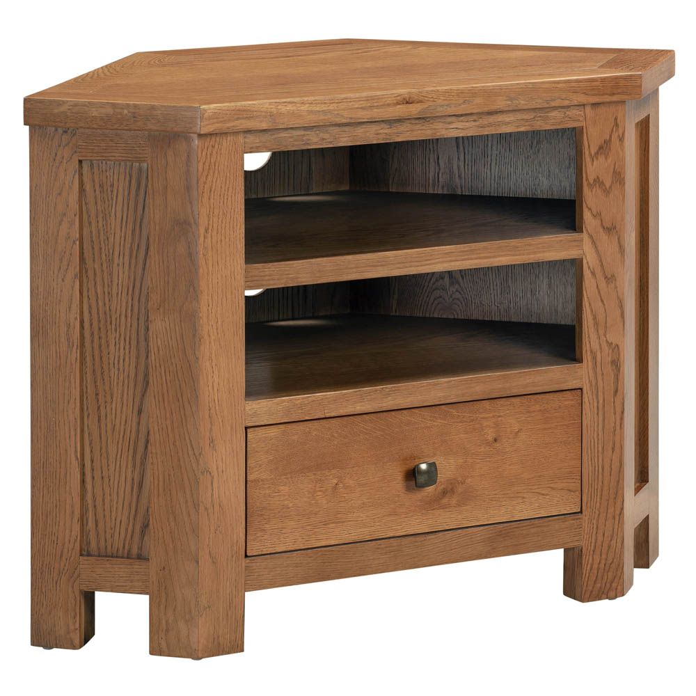 Dorchester Rustic Oak Corner TV Unit