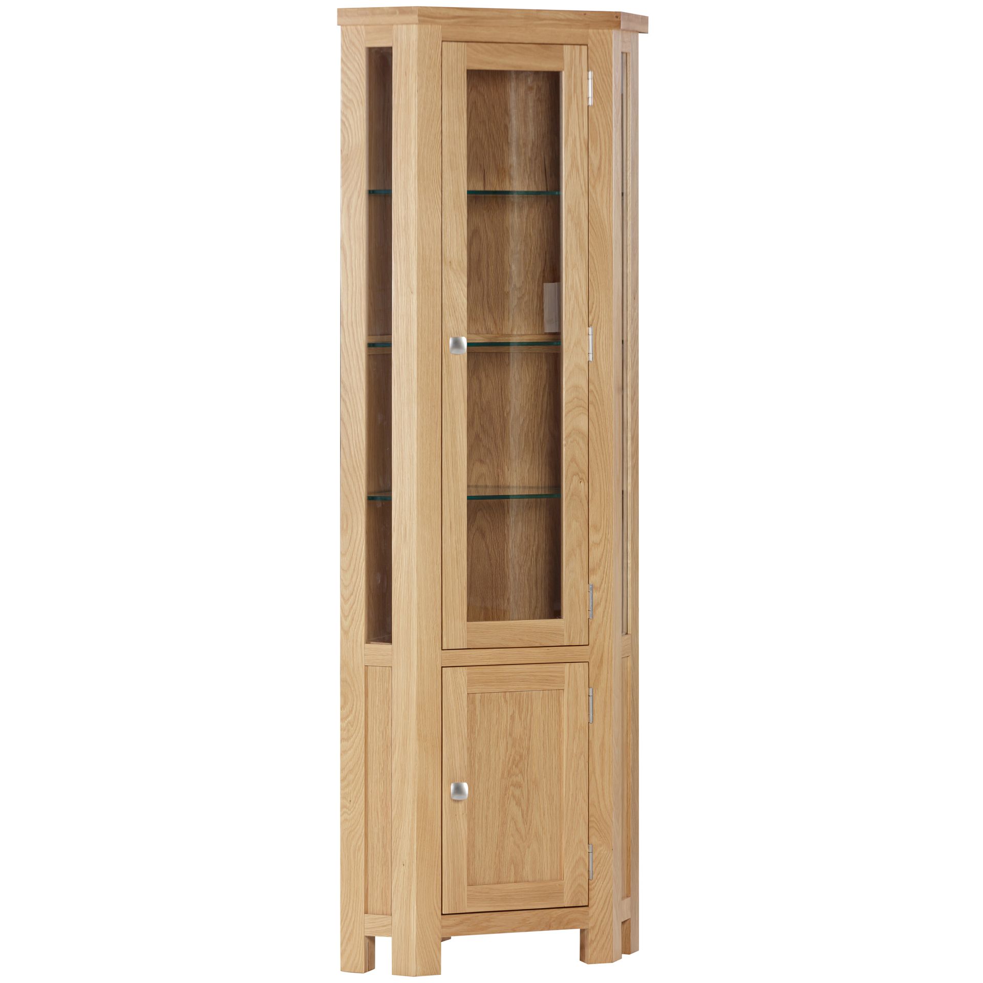 Dorchester Oak Corner Glazed Display Cabinet