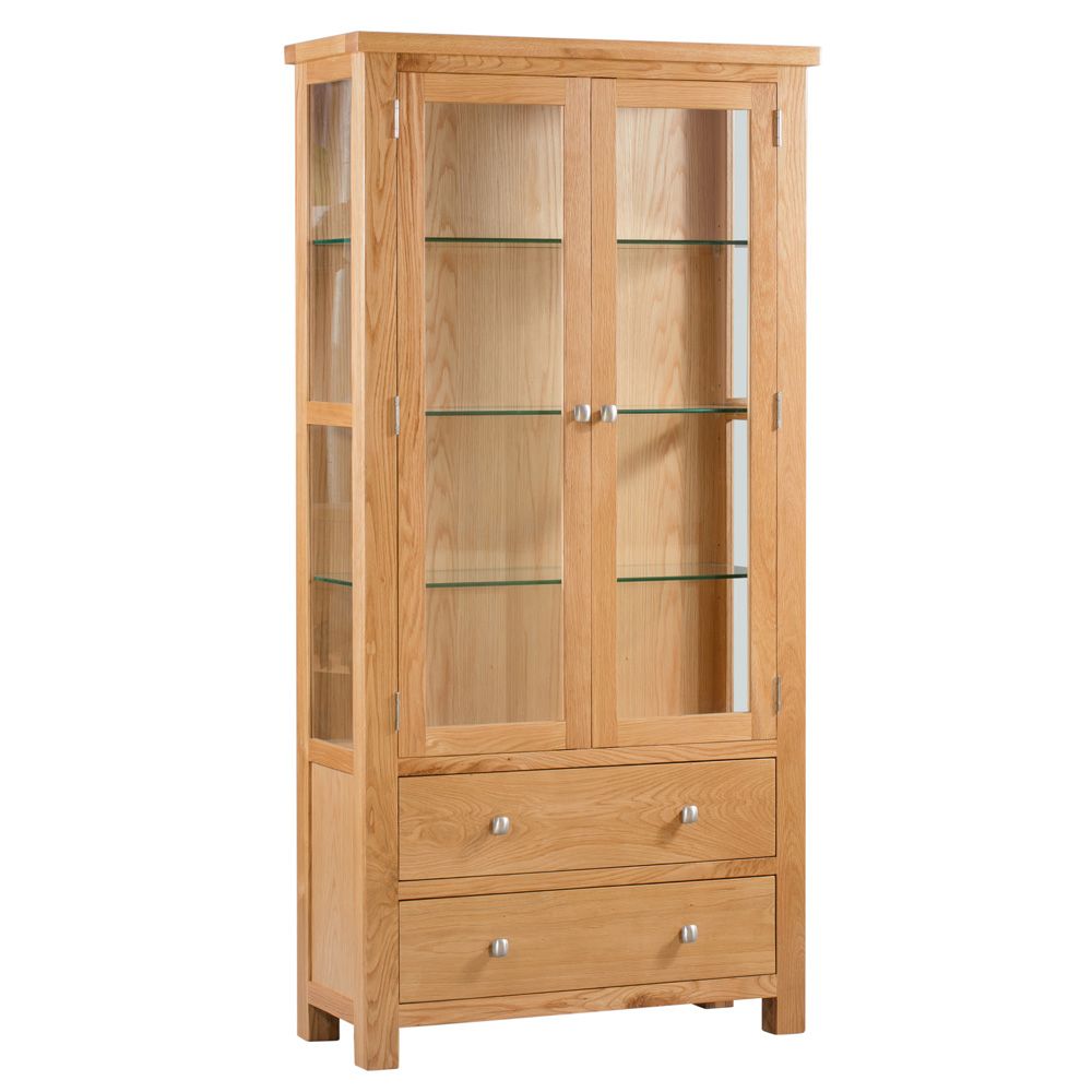 Dorchester Oak Glazed Display Cabinet