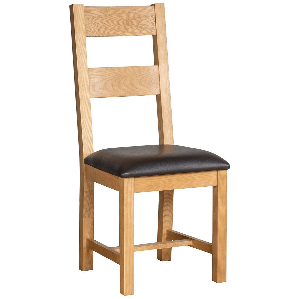 Dorchester Oak Ladder Back Chair (PU Seat)