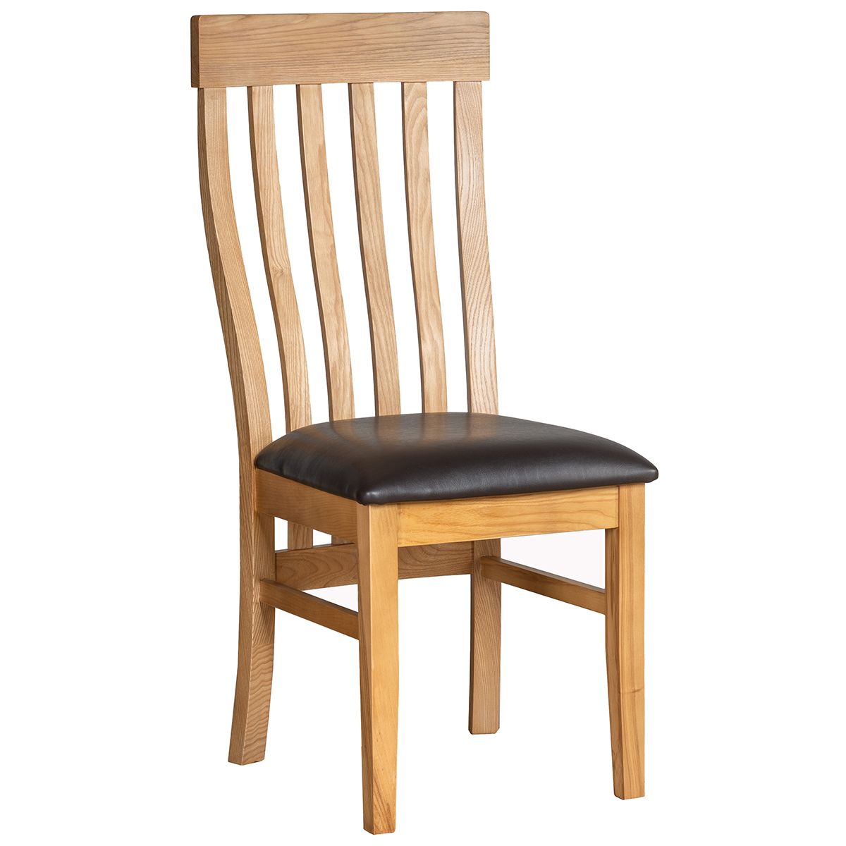 Dorchester Oak Slat Back Chair (PU Seat)