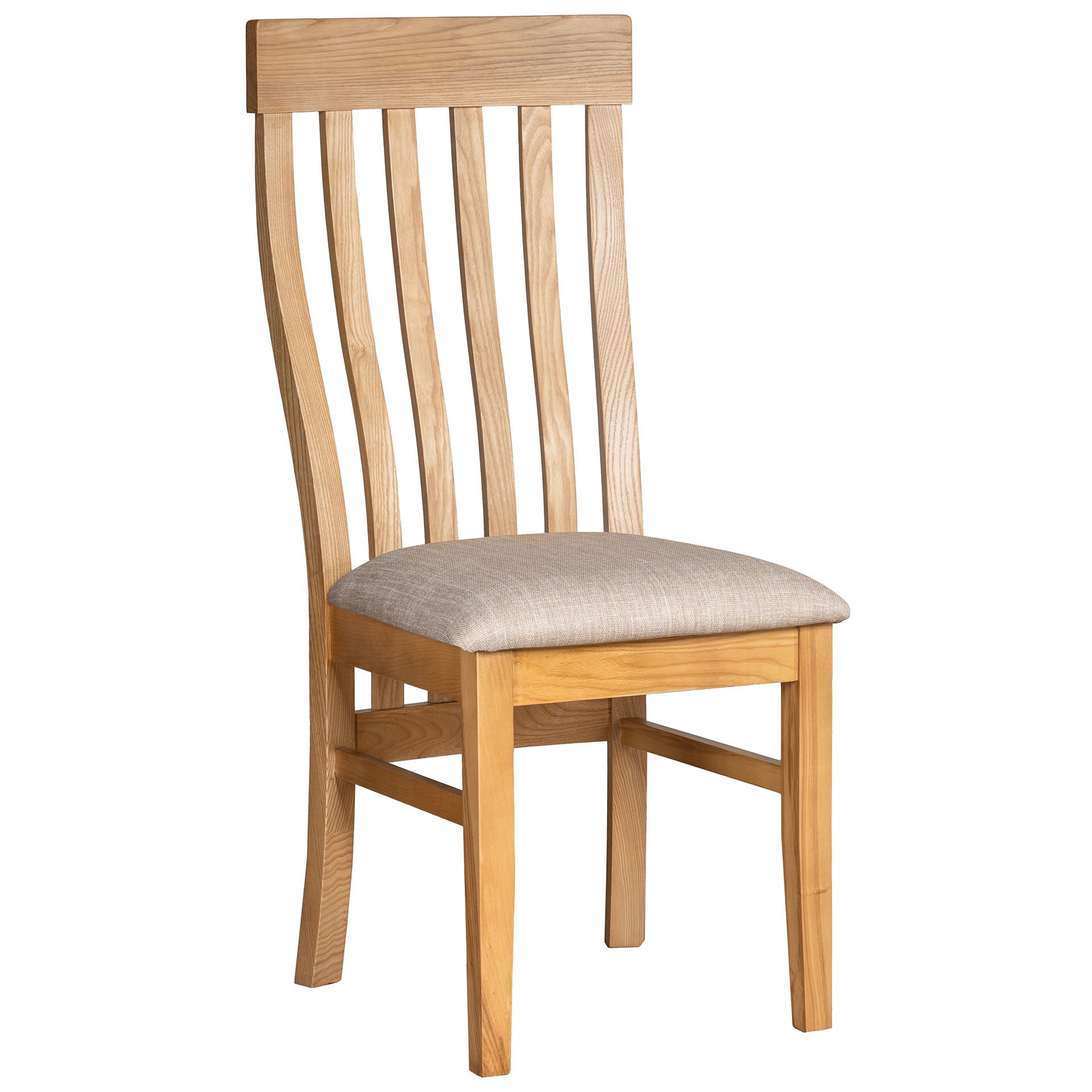 Dorchester Oak Slat Back Chair (Fabric Seat)