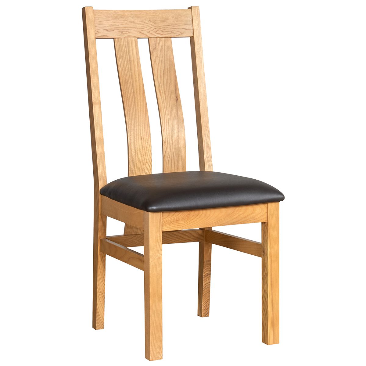 Dorchester Oak Twin Slat Chair (PU Seat)