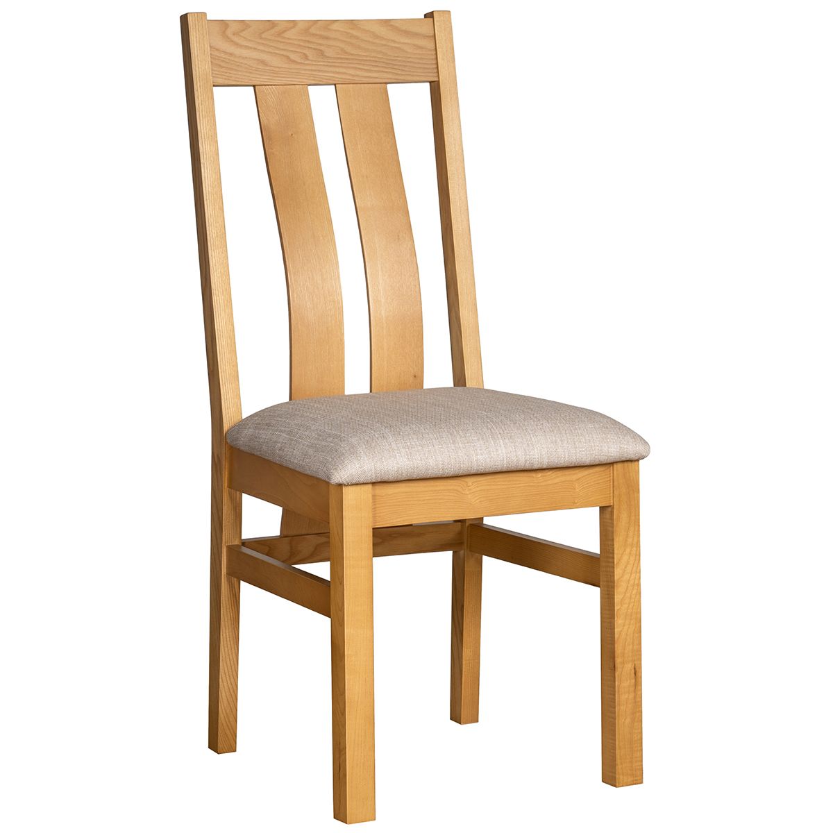 Dorchester Oak Twin Slat Chair (Fabric Seat)