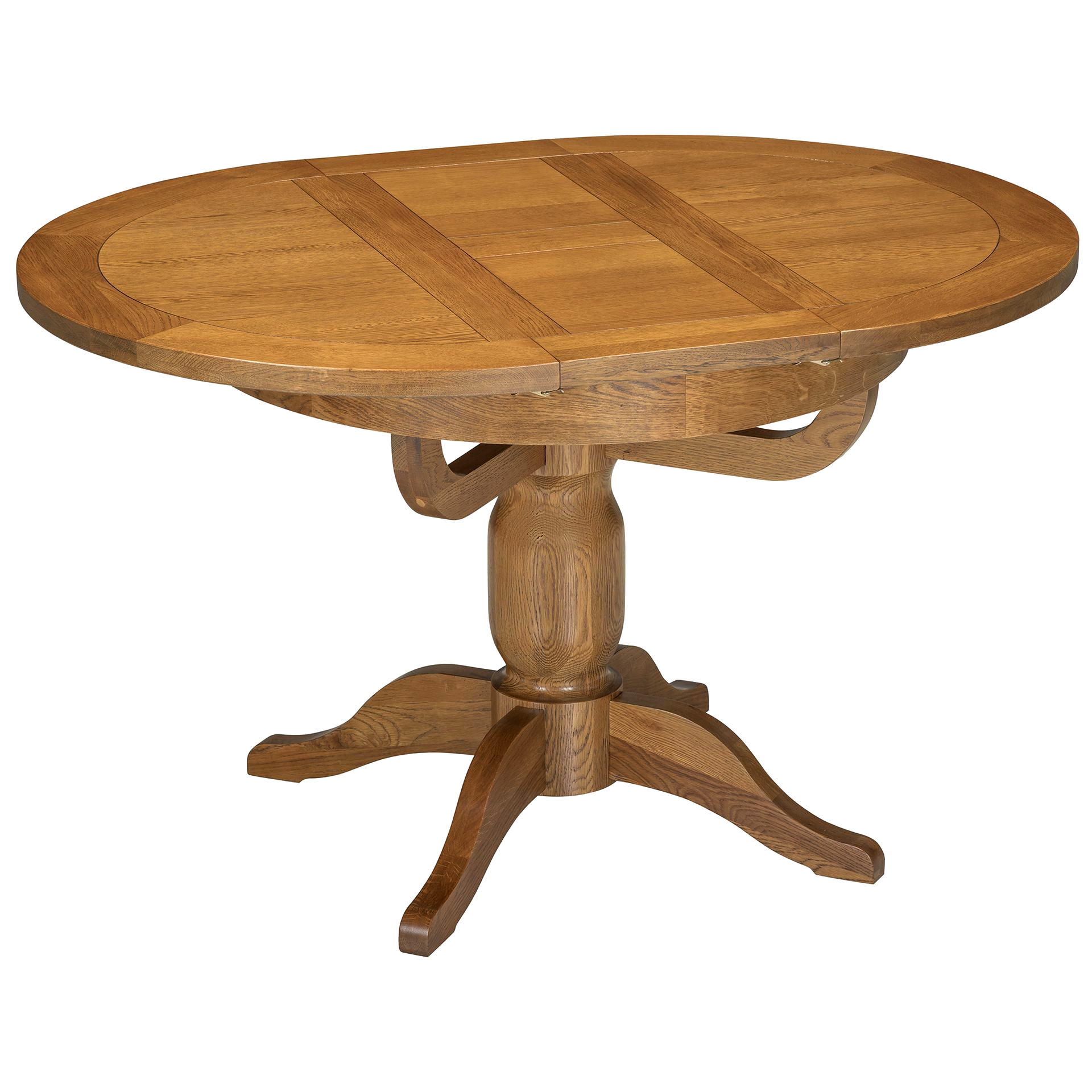 Dorchester Rustic Oak Round Extending Pedestal Table