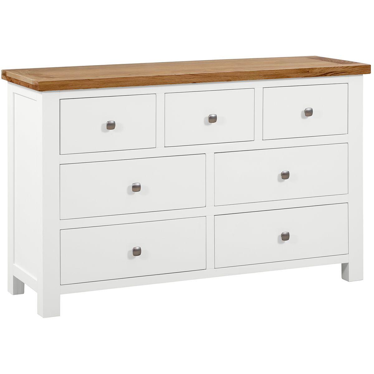 Dorchester White 7 Drawer Wide Chest