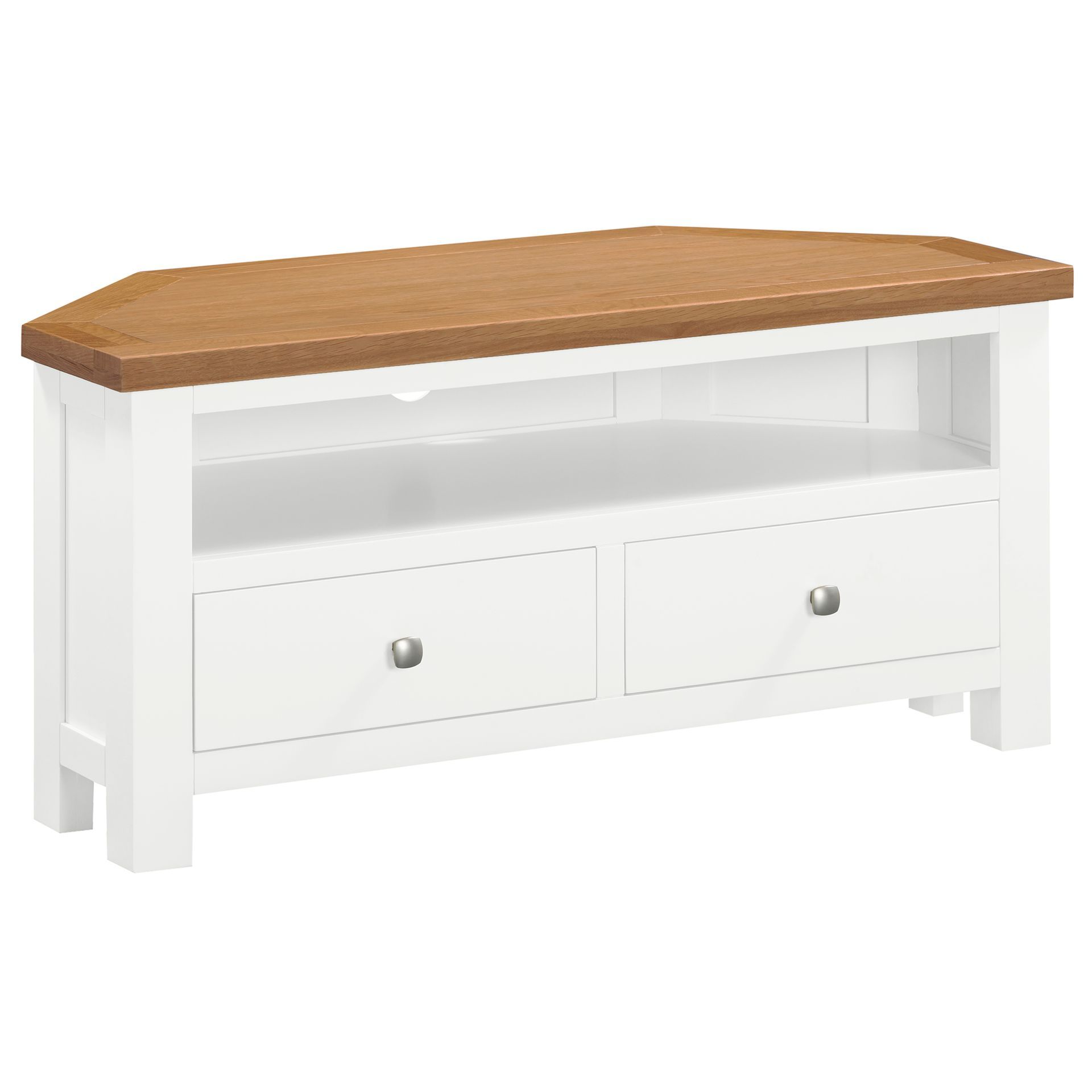Dorchester White Large Corner TV Unit