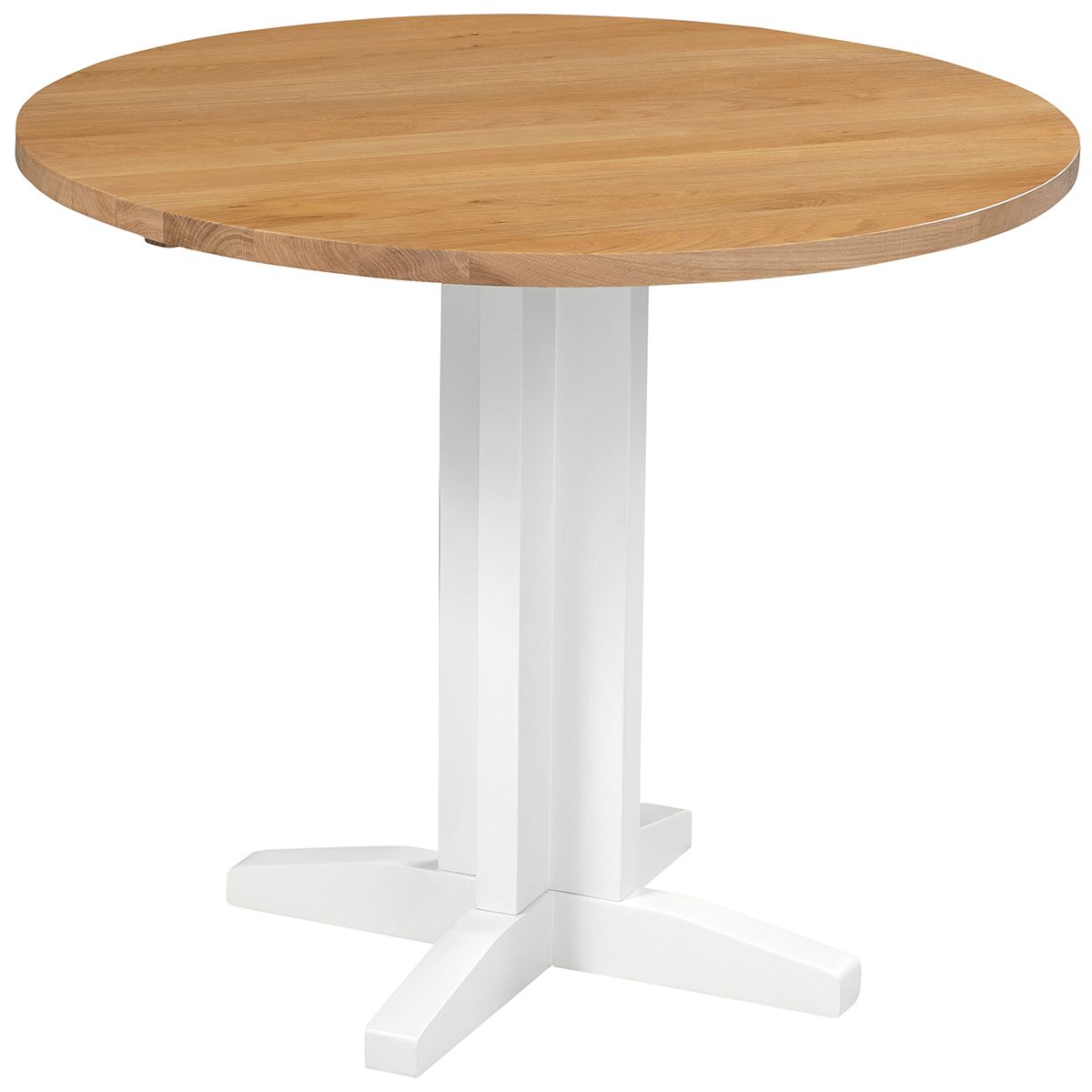 Dorchester White Round Drop Leaf Table