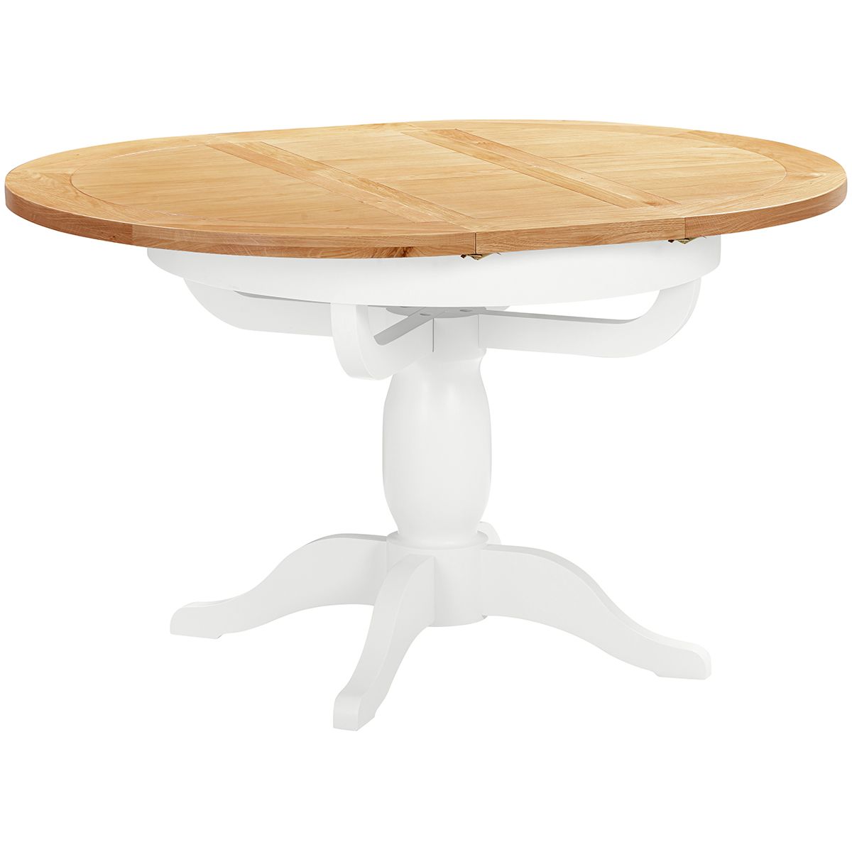 Dorchester White Round Extending Pedestal Table