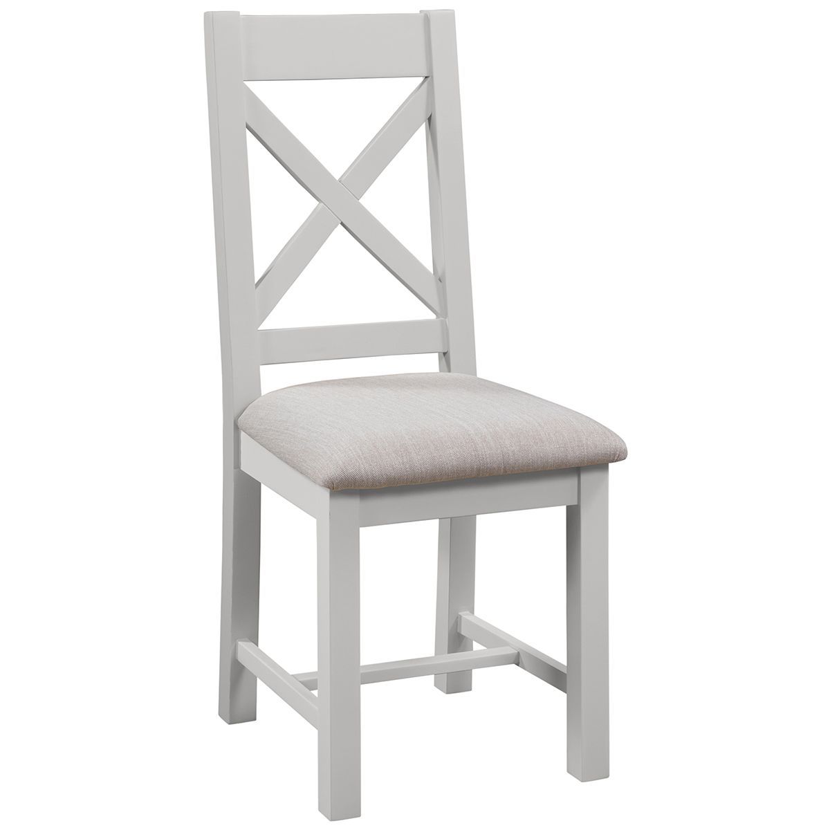 Dorchester Grey Cross Back Chair (Fabric Seat)