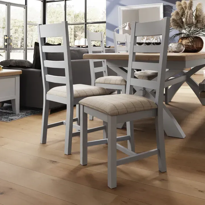 Forest Oak Slatted Dining Chair Beige