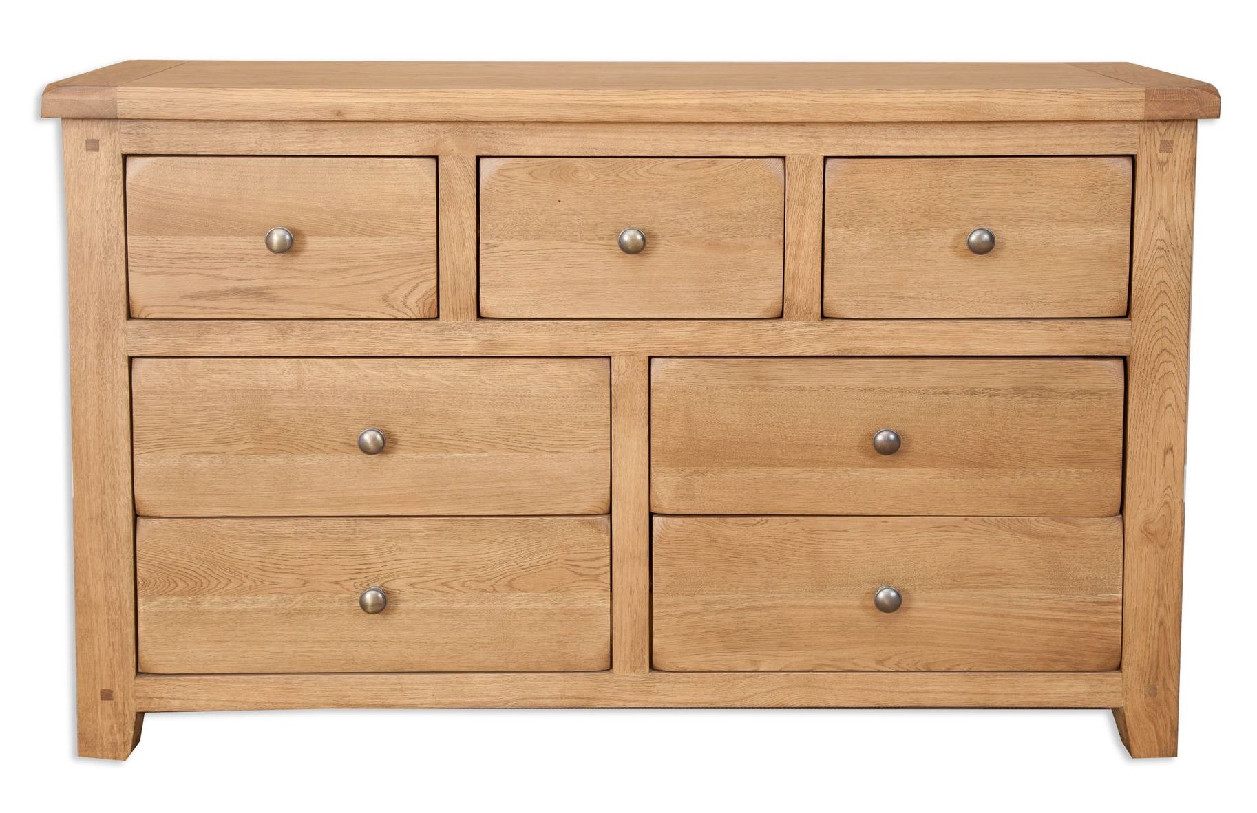 Country Oak 7 Drawer Wide Chest