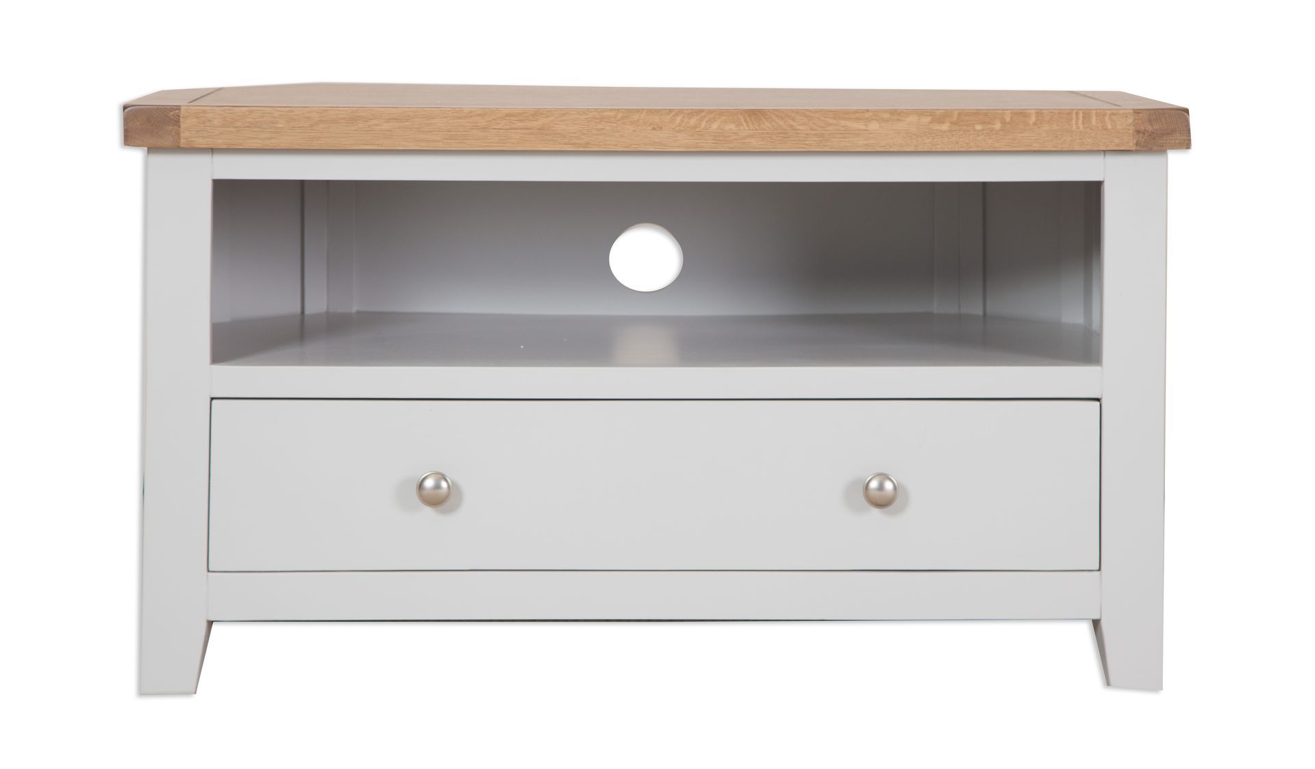 French Grey Corner TV Unit