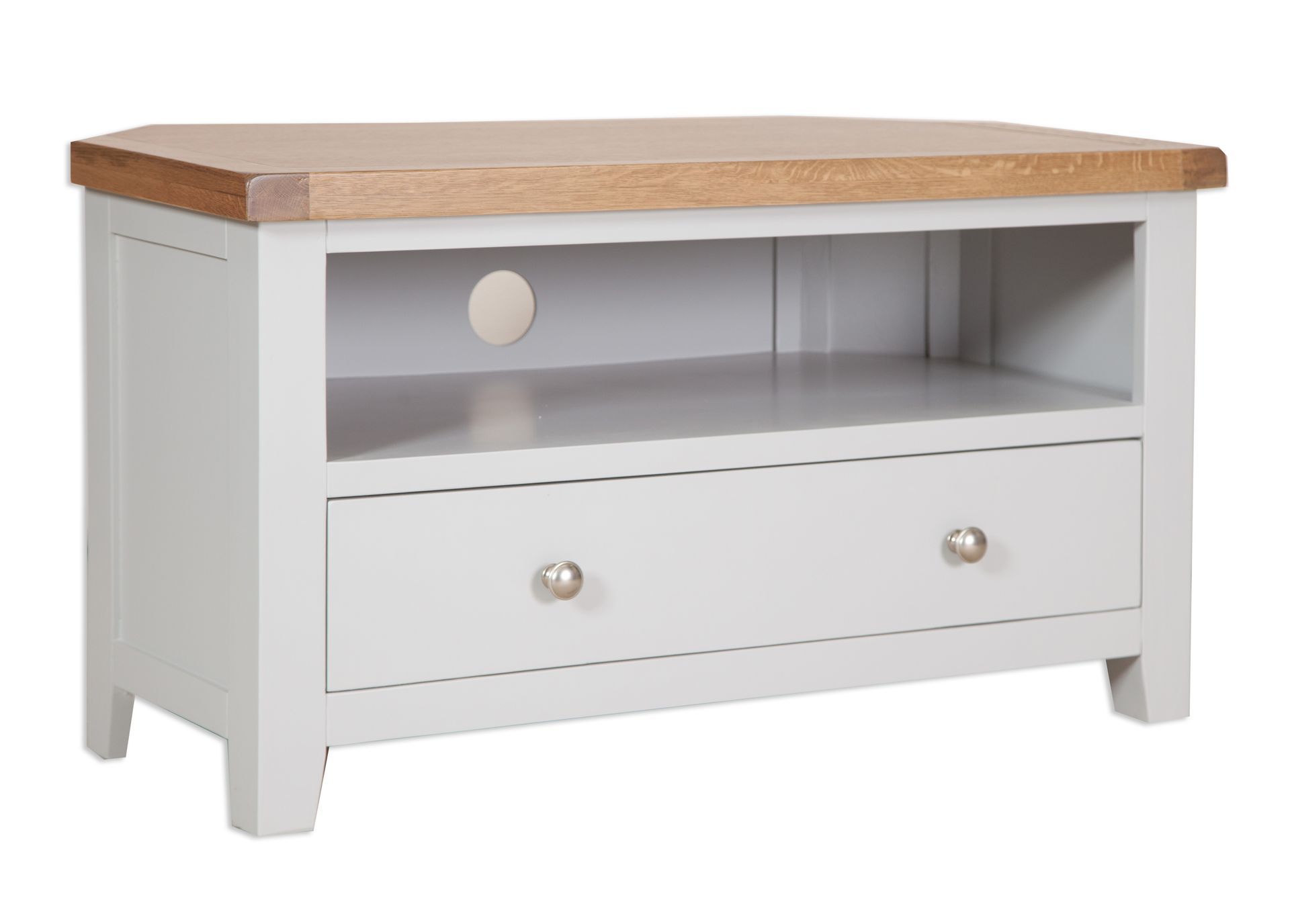 French Grey Corner TV Unit