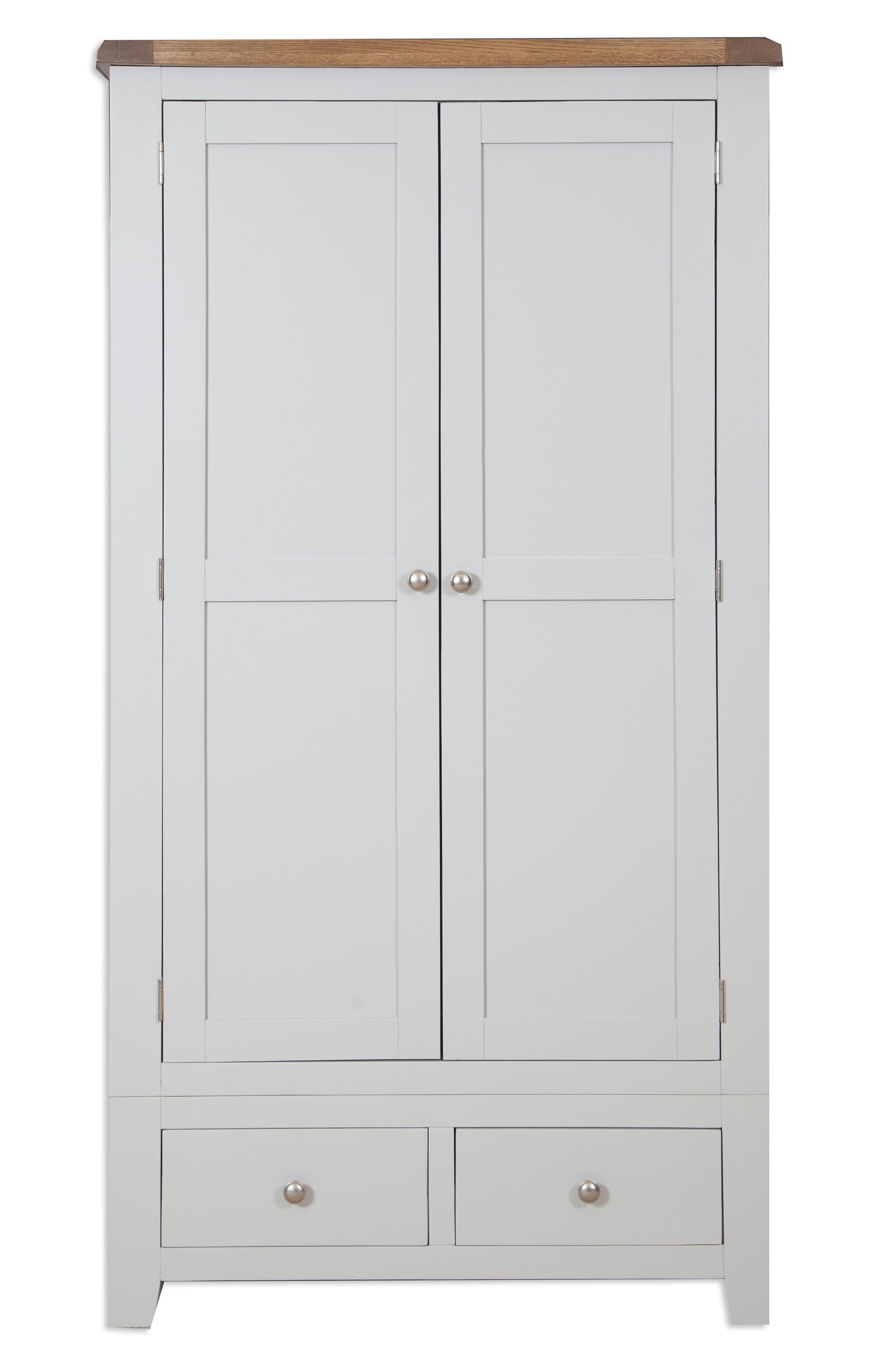 French Grey Double Wardrobe