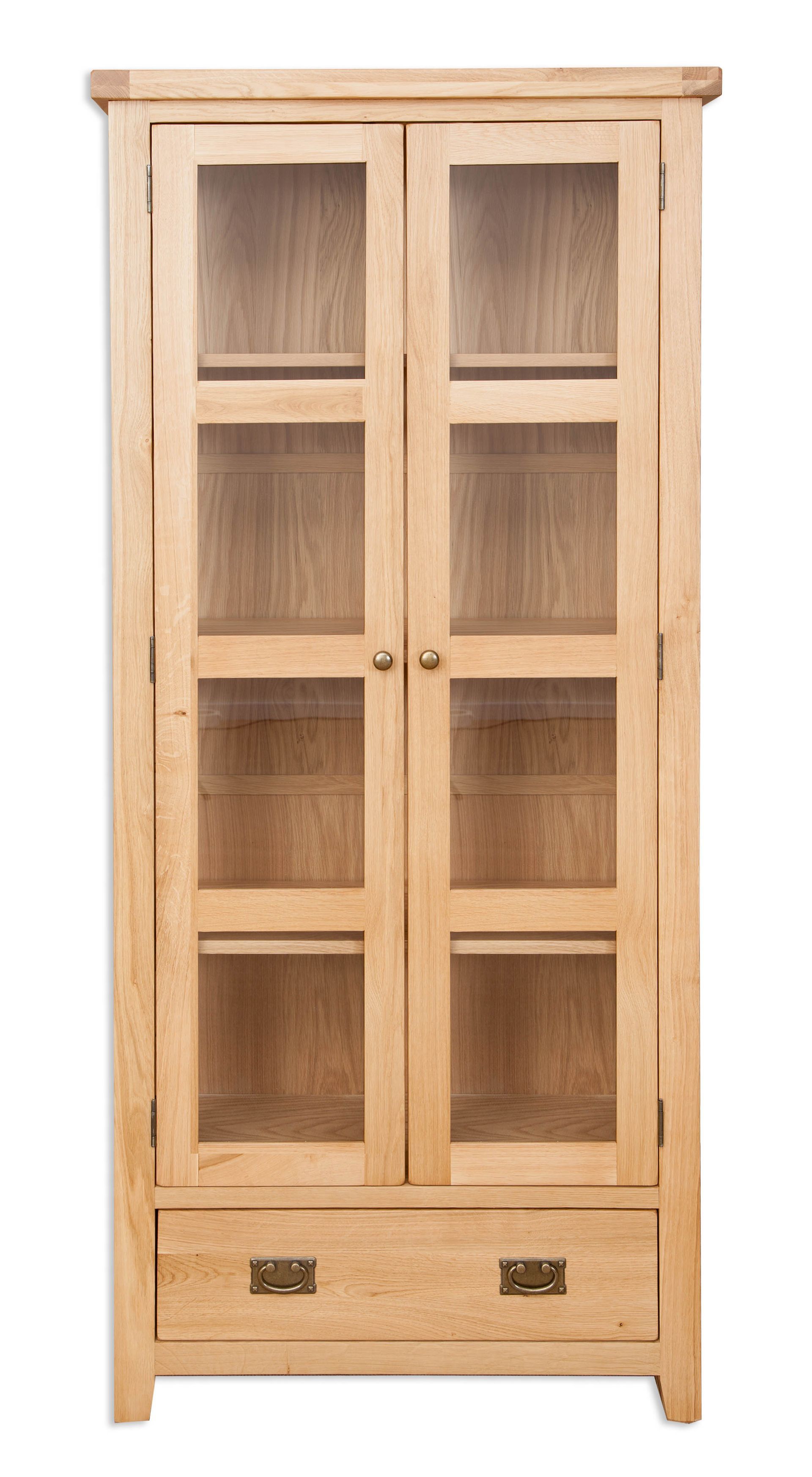 Natural Oak Glazed Display Cabinet