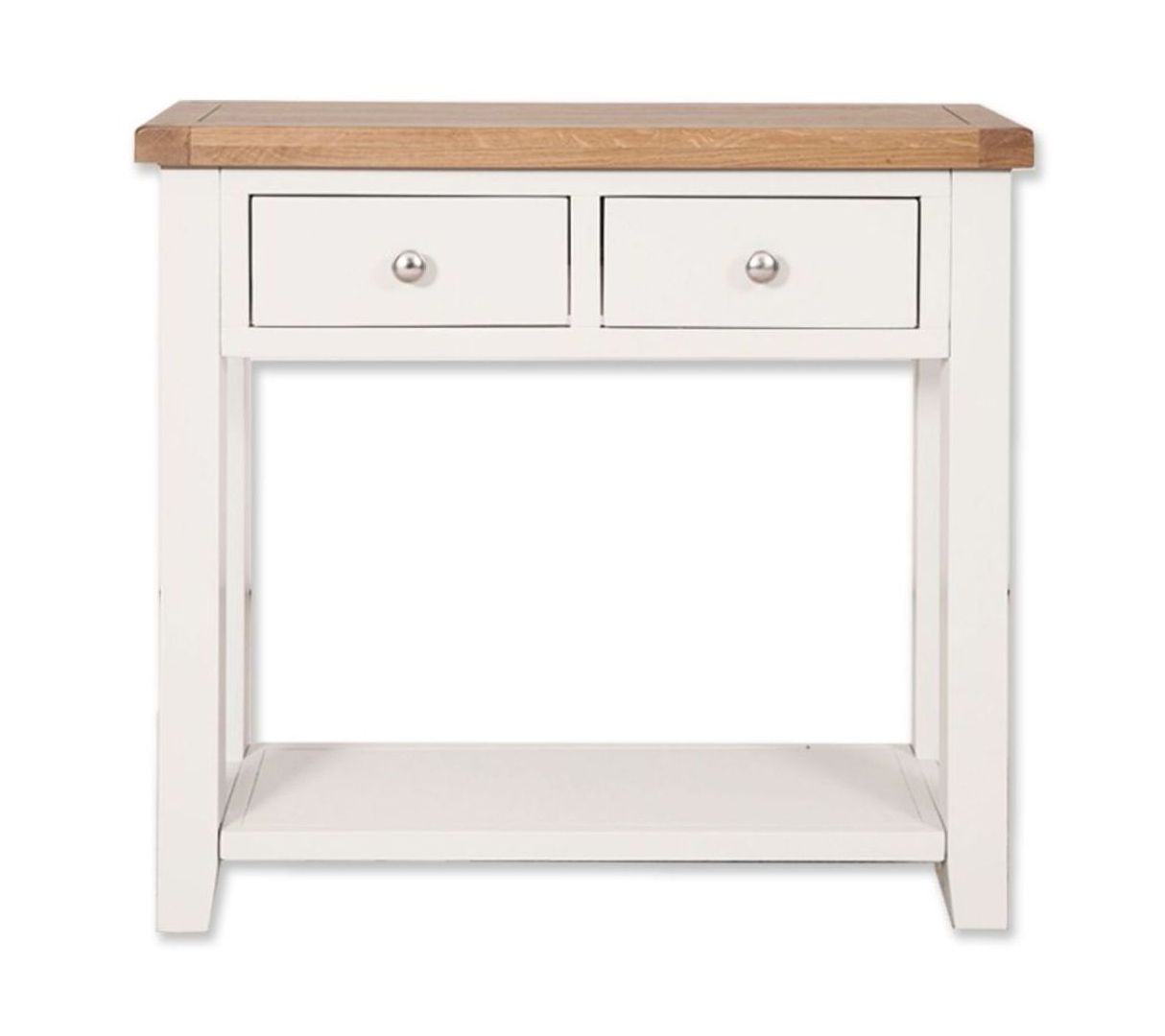 Malvern White 2 Drawer Console Table