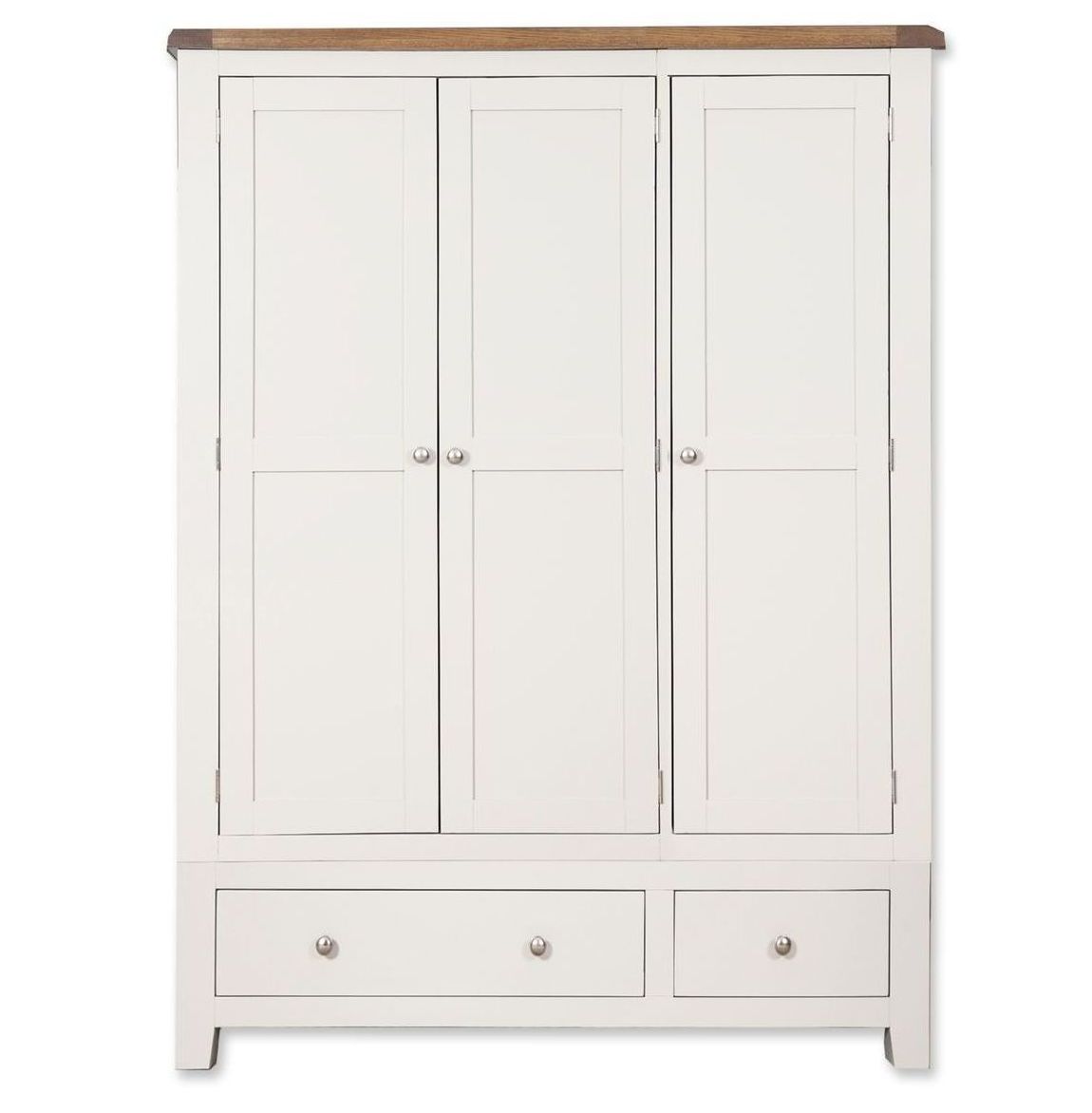 Malvern White Triple Wardrobe