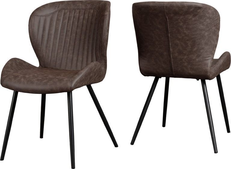 Quebec Brown Faux Leather Chair
