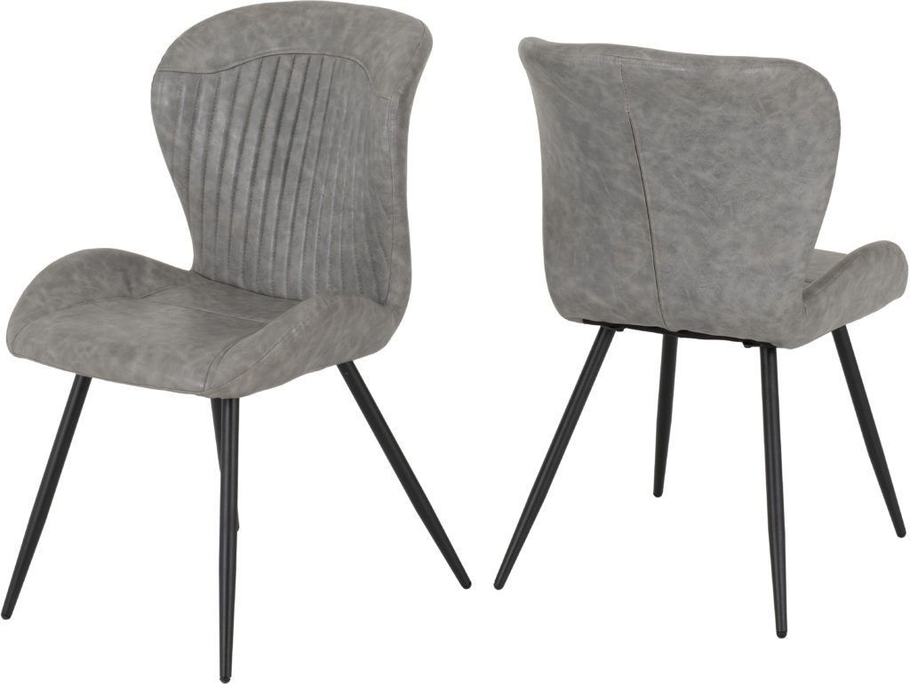 Quebec Grey Faux Leather Chair