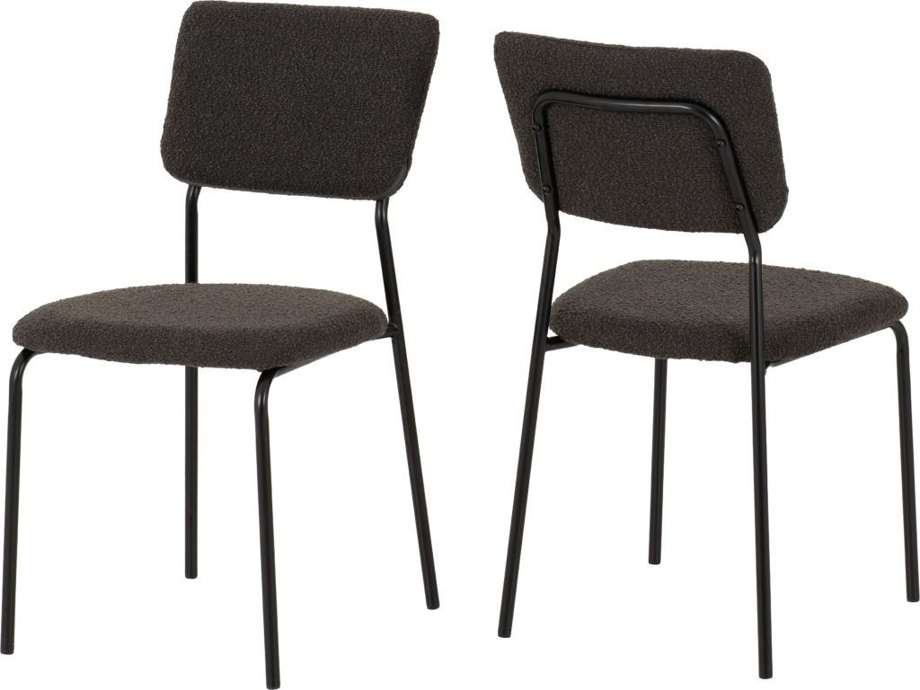 Sheldon Grey Boucle Fabric Chair